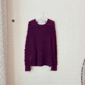 Free People Plum Shaggy Knit 💜